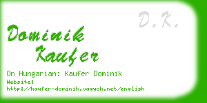 dominik kaufer business card